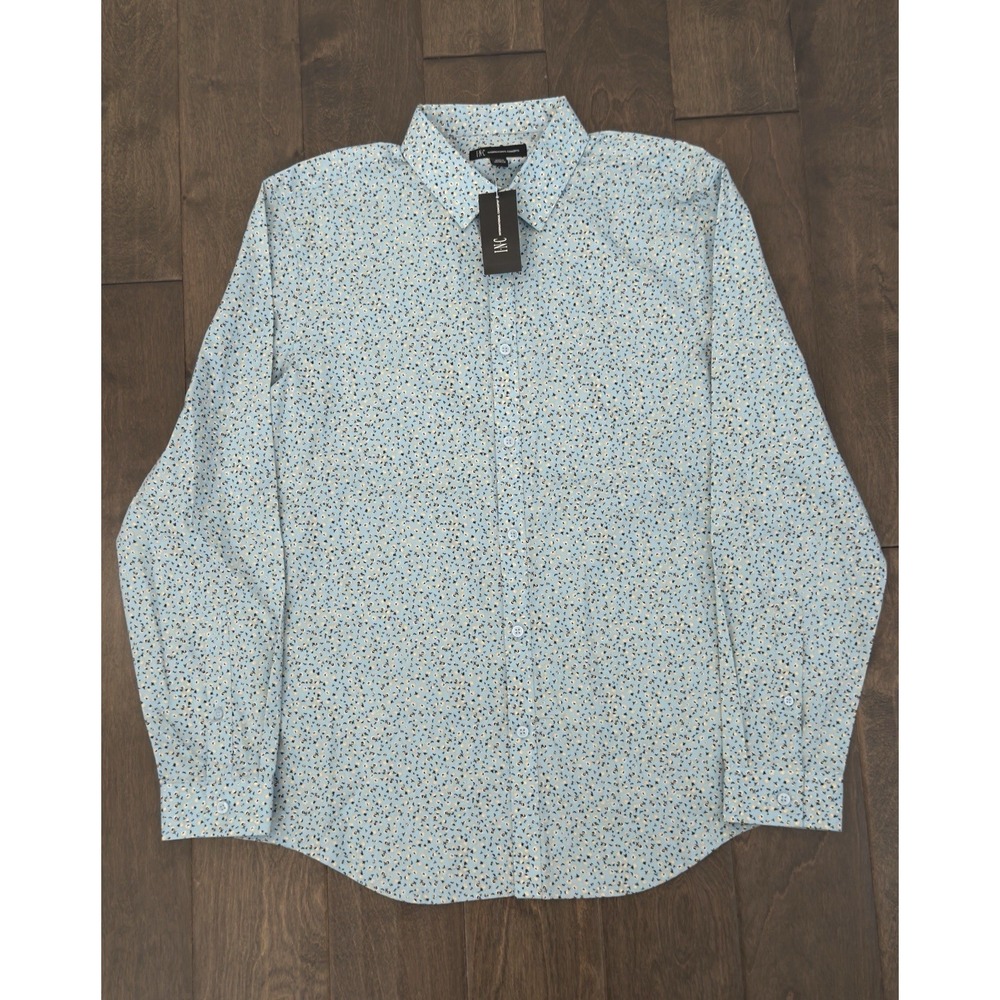 INC International‎ Concepts Mens Blue Button Down Angel Falls Long Sleeve Size M